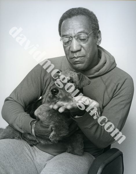 Bill Cosby with his dog, Annie Oakley 1986, NYC..jpg